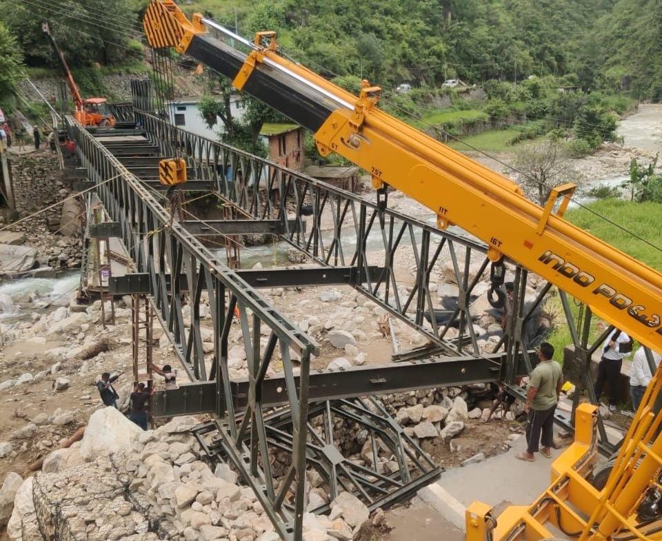 कलगड़ी में बैली ब्रिज का कार्य तेज़ी से जारी, जल्द बहाल होगा यातायात
