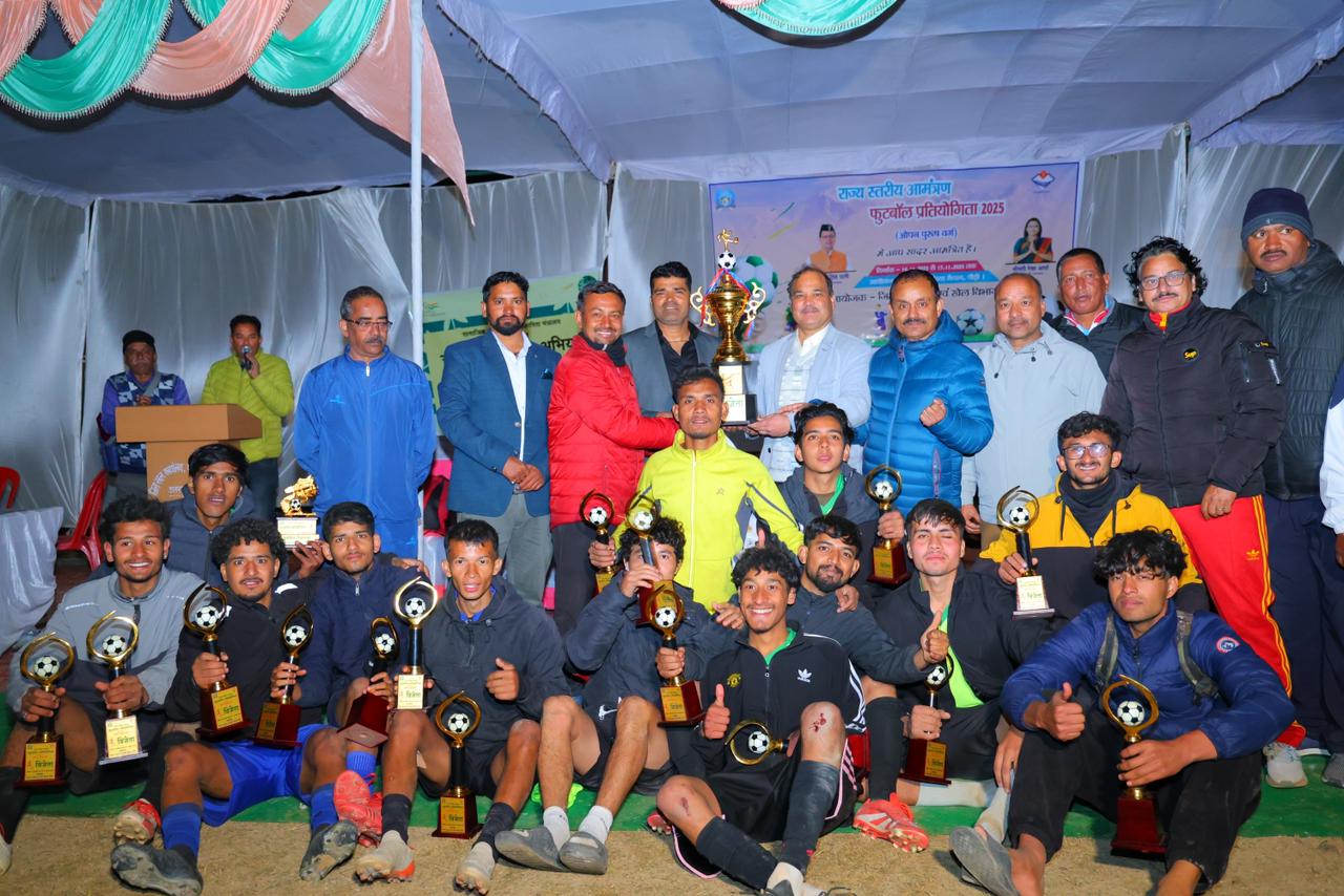 कंडोलिया में राज्य स्तरीय फुटबॉल प्रतियोगिता का समापन..हरिद्वार ने चंपावत को 1–0 से हराकर जीता खिताब, हरिद्वार से पहले हाफ में दीपक ने किया गोल